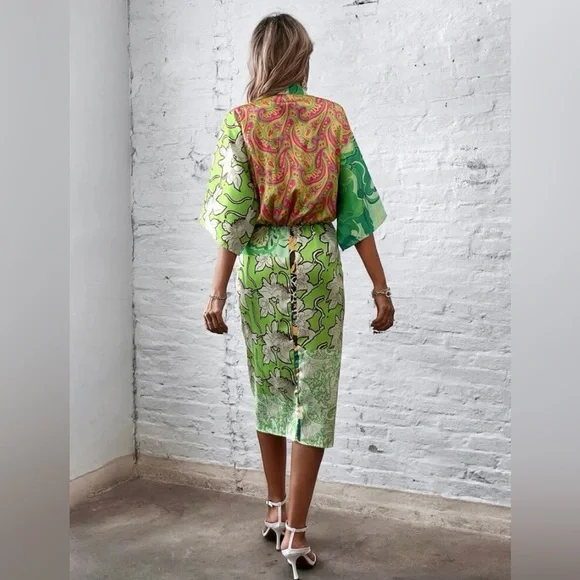 SHEIN - Asian Inspired Dress - Size L - Picture 2 of 3